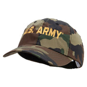 Licensed Golden US Army Embroidered Enzyme Washed Camo Cap - Camo OSFM