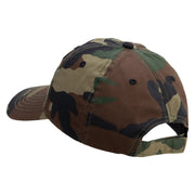 Licensed Golden US Army Embroidered Enzyme Washed Camo Cap - Camo OSFM