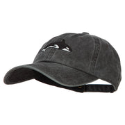 Killer Whale Embroidered Washed Cotton Cap