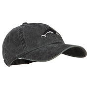 Killer Whale Embroidered Washed Cotton Cap