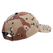 Licensed Golden US Army Embroidered Enzyme Washed Camo Cap - Desert OSFM