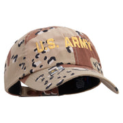 Licensed Golden US Army Embroidered Enzyme Washed Camo Cap - Desert OSFM