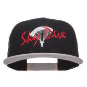 Sky Dive Embroidered Snapback Mesh Cap