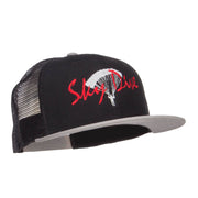 Sky Dive Embroidered Snapback Mesh Cap