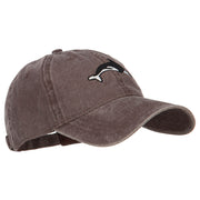 Killer Whale Embroidered Washed Cotton Cap