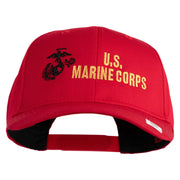 US Marine Corps Design Embroidered Solid Cotton Twill Pro Style Cap - Red OSFM