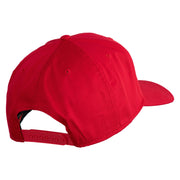 US Marine Corps Design Embroidered Solid Cotton Twill Pro Style Cap - Red OSFM