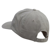 Orchid Flower Embroidered Pigment Dyed Wash Cap - Putty OSFM