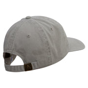 Orchid Flower Embroidered Pigment Dyed Wash Cap - Putty OSFM