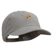 Orchid Flower Embroidered Pigment Dyed Wash Cap - Putty OSFM