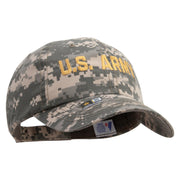 Licensed Golden US Army Embroidered Enzyme Washed Camo Cap - Digital-Camo OSFM