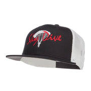 Sky Dive Embroidered Snapback Mesh Cap