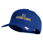 US Marine Corps Design Embroidered Solid Cotton Twill Pro Style Cap - Royal OSFM