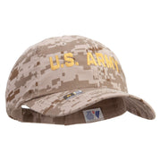 Licensed Golden US Army Embroidered Enzyme Washed Camo Cap - Desert-Digital OSFM