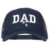 Dad with Military Dog Tags Embroidered Solid Cotton Mesh Pro Cap