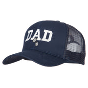 Dad with Military Dog Tags Embroidered Solid Cotton Mesh Pro Cap