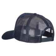 Dad with Military Dog Tags Embroidered Solid Cotton Mesh Pro Cap