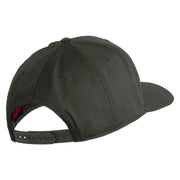 USMC Design Embroidered Solid Cotton Twill Pro Style Cap - Charcoal OSFM