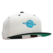 Basketball World Embroidered Wool Blend Classic Snapback