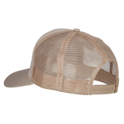 Dad with Military Dog Tags Embroidered Solid Cotton Mesh Pro Cap