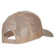 Dad with Military Dog Tags Embroidered Solid Cotton Mesh Pro Cap