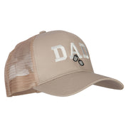 Dad with Military Dog Tags Embroidered Solid Cotton Mesh Pro Cap