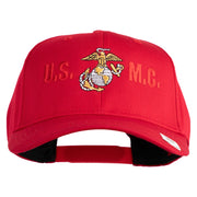 USMC Design Embroidered Solid Cotton Twill Pro Style Cap - Red OSFM
