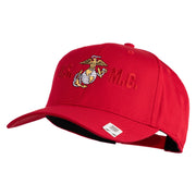 USMC Design Embroidered Solid Cotton Twill Pro Style Cap - Red OSFM