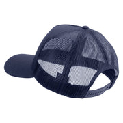 Licensed U.S. Army Retired Flag Embroidered Twill 5 panel Mesh Back Cap - Navy OSFM