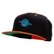 Basketball World Embroidered Wool Blend Classic Snapback