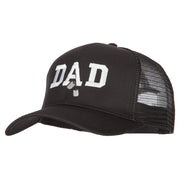 Dad with Military Dog Tags Embroidered Solid Cotton Mesh Pro Cap