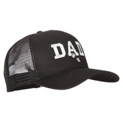 Dad with Military Dog Tags Embroidered Solid Cotton Mesh Pro Cap