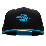 Basketball World Embroidered Wool Blend Classic Snapback