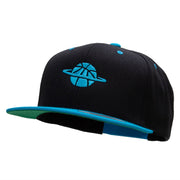 Basketball World Embroidered Wool Blend Classic Snapback