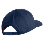 USMC Design Embroidered Solid Cotton Twill Pro Style Cap - Navy OSFM