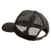 Licensed U.S. Army Retired Flag Embroidered Twill 5 panel Mesh Back Cap - Charcoal OSFM