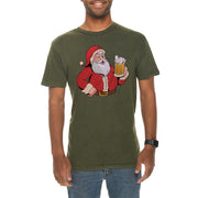 Santa Brew Graphic Design Vintage Crewneck Tee