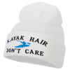 Kayak Hair Don't Care Embroidered 12 Inch Long Knitted Beanie