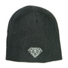 XL Size White Diamond Eco Cotton Ribbed Beanie