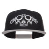 Dead Skull Art Embroidered Mesh Snapback