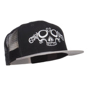 Dead Skull Art Embroidered Mesh Snapback