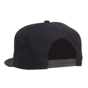 College Embroidered Cotton Snapback Cap