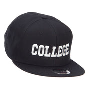 College Embroidered Cotton Snapback Cap