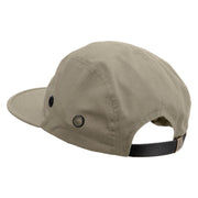 Beautiful Iris Embroidered Garment Washed Adjustable Army Cap - Khaki OSFM