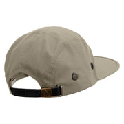 Beautiful Iris Embroidered Garment Washed Adjustable Army Cap - Khaki OSFM