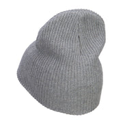 XL Size White Diamond Eco Cotton Ribbed Beanie