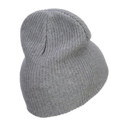 XL Size White Diamond Eco Cotton Ribbed Beanie