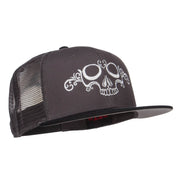 Dead Skull Art Embroidered Mesh Snapback