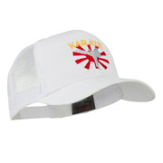 Kicking Karate Man Embroidered Trucker Cap