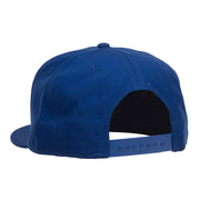 College Embroidered Cotton Snapback Cap